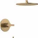 Replacement for Delta 13/14 Series Shower Trim Kit, Compatible with Delta R10000 Tub Shower Faucet Set, Brushed Gold Shower Head and Handle Set,Champagne Bronze (Cartridge and Valve Not Included)
