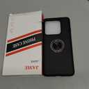 JAME for Motorola Edge 2025 Case, Dual Layer Military Grade Protection Shockproof Cover with Ring Holder Stand Kickstand, Slim Fit Protective Phone Case for Motorola Moto Edge 2025, Black