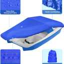 iCOVER Pedal Boat Cover, Fits 3 or 5 Person Paddle Boats Water Proof Heavy Duty Paddles Covers, Blue