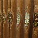 SLOW SOUL Set of 2 Panels Embroidered Birds 80% Blackout Curtains for Living Room Bedroom Dining Room Curtains & Drapes High-end Curtain with Grommet Top Brown Cloth 49W X 90L inch Length