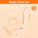 Dooiclear 5 Pack Acrylic Display Stand, Plate Stand for Display, Clear Easel Stand, Display Holder for Card, Frame, Picture, Magazine, Book, CD, Phone (Small/ 3 Inch)
