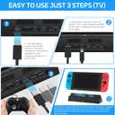KEKUCULL TV Docking Station for Switch,Docking Station with 4K 1080P HDMI and USB 3.0 Port,Replacement for Official Switch Dock(Not for Switch2 and Not Included Cable)
