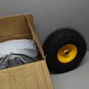 LMYYGOO 16x6.5-8 Tubeless Tire and Wheel,2 Pcs Replacement Riding Lawn Mower Garden Tractor Front Wheel Tire and Wheel with 3" Offset Hub, 3/4" Bearing or 1" Bore Bushing