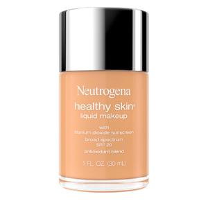 Neutrogena Healthy Skin Liquid Foundation Makeup with Broad Spectrum SPF 20 Sunscreen, Lightweight, Medium Coverage Makeup with Sunscreen and Pro-Vitamin B5, Soft Beige 50, 1 fl. oz