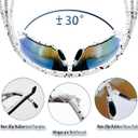 IKTOD Youth Baseball Kids Sunglasses for 4-16 Boys Girls Softball Cycling Glasses UV400 Protection Sports Goggles (Ks-08)