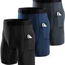 Niksa Compression Shorts Men 2/3 Pack, Compression Underwear for Men Athletic Shorts, Running Workout Fitness Shorts M