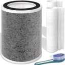 Leemone True HEPA HP201 HP202 Filter Replacement for Shark HP200 Series & HC501 HC502 UA205 Air Puri-fier MAX,3-in-1 H13 Grade Filter, Part # HE2FKBAS, HE2FKBASMB