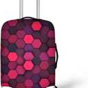 HW Travel Luggage Cover Brilliant Colors Spandex Luggage Protector (M 22"-26" Cover) Lattice