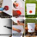 TAOGU Chicken Feeder No Waste Automatic Poultry Feeder Ports Chicken Feeders and Waterer Set Chicken Feeders Kit