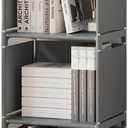 Rerii Cube Storage Shelf for Closet Organization and Small Spaces, 3-Tier DIY Bookshelf Bookcase for Bedroom and Living Room, 4-Layer Storage Shelf