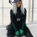 Halloween Claw Gloves with Nails Long Finger Scary Paw Gloves for Women Cosplay Costume Accessories