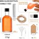 25 Pcs 1.7 OZ Mini Glass Liquor Bottles with Lids Small Glass Wine Bottles Reusable Empty Alcohol Bottles with Aluminum Black Screw Cap (1.7OZ 25PC)