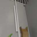 Tension Curtain Rod 41-87 In Heavy Duty-White Extra Long Curtain Rod No Drilling For Window, Adjustable Tension Rod Diameter 1.26in Outdoor Curtain Rods For Patio One-Pull Lock