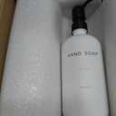 Kitchen Soap Dispenser Set, White Soap Dispenser with Black Stainless Steel Pump, Perfect for Modern Kitchen Decor. (White)Amazon's Choice