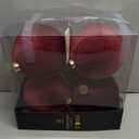 4PCS Red Velvet Christmas Ornaments Set – 6 Inch Large Flocked Shatterproof Baubles for Xmas Tree Decoration, Hanging Ornaments for Holiday & Home Décor (Burgundy Red, 6 Inch / 15 cm)