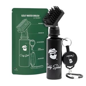 Caddy Splash Golf Club Brush Cleaner with Water – Heavy Duty Retractable Clip – Squeeze Bottle for Easy Cleaning – Nylon Bristles – Holds 4 Oz – Golf Gifts– Golf Accessories for Men – USA Company