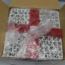 Set of 3 Christmas Lighted Gift Boxes, Battery Operated Xmas Present Boxes, Warm White LED with Bows for Indoor Christmas Tree, Yard, Home Decor