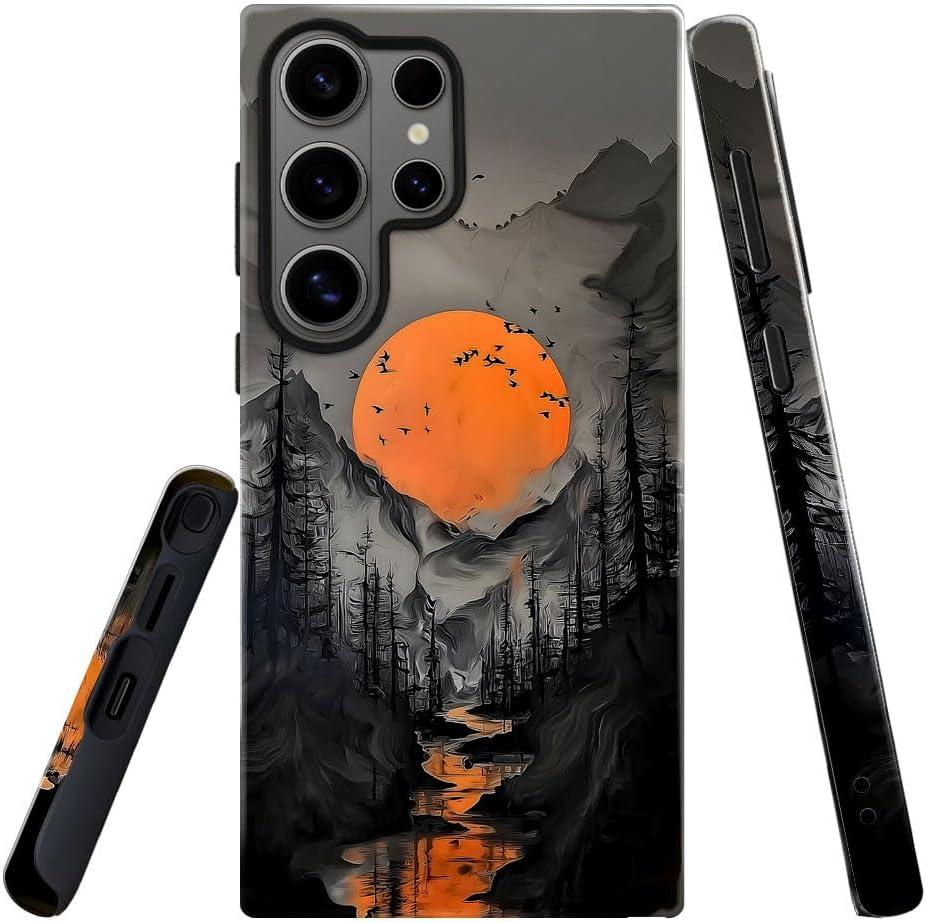 DAIZAG Case for Samsung Galaxy S26 Ultra,Military-Grade Protection Cover,Sunset Mountain Landscape（Glossy）