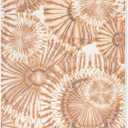 Tommy Bahama Shibori Summer Tie Dye Indoor Outdoor Area Rug, Tie Dye Modern Design, UV Fade Resistant, Rust/Purple/Ivory, 3'11"x5'2"