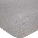 Burt's Bees Baby Essential Organic Cotton Fitted Crib Sheet, Breathable for Boy Girl Standard Crib & Toddler Mattresses (1-Pack, Heather Grey)