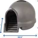 Petmate Booda Clean Step Cat Litter Box Dome (Made in the USA with 95% Recycled Materials)- Brushed Nickel, Made in USA
