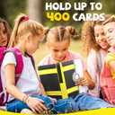 Collectible Trading Card Binder, 400 Pockets Card Holder with 50 Removable Sleeves, Portable Collection Binder Album Book Case Storage, Zipper Card Protective Sleeves for TCG, Sports Card (Advanced Black)