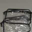 TSA Approved Toiletry Bag, 3 Pack Clear Travel Bags for Toiletries, Quart Size Makeup Cosmetic Bag Organizer for Women Men Travel Accessories(Black)