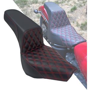 HDBUBALUS Motorcycle Driver Passenger Seat Fit For Harley Softail Street Bob FXBB FXBBS 2018-2025 Softail Standard FXST 2020-2025 (Red Stitching) HDBUBALUS Motorcycle Driver Passenger Seat Fit For Harley Softail Street Bob FXBB FXBBS 2018-2025 Softail Standard FXST 2020-2025 (Red Stitching)