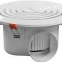 VallisCo Bathroom Exhaust Fan 8", White Quiet Ceiling Exhaust Fan 110 CFM, 1.0 Sones Ideal Ventilation for Bathroom, Kitchen, RV, Mobile Home, Garage (110V)