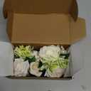 Ling's Moment 2pcs Homecoming Wrist Corsage Artificial Flowers, Girl/Mother Corsages Wristlet Dcor for Prom/Wedding/Anniversary, etc. White Ivory