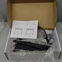 Christmas Stocking Holder Stand, 3ft Freestanding Iron Metal Christmas Stocking Holder Rack Classic Design Stocking Holders Xmas Holiday Decor for Home Floor Living Room with 10 Hooks - Black