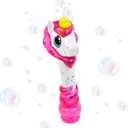 Maxx Bubbles Toy Unicorn Bubble Wand with Lights, Sounds and Bubble Solution
