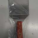 La Cuisine Extra-Wide Spatula Stainless Steel with Wooden Handle for BBQ Flat Top Griddle Blackstone Grill Pancake Smash Burger Tool Hamburger Turner, Heavy-duty 5x6 Stainless Steel, 1 Pound Weight