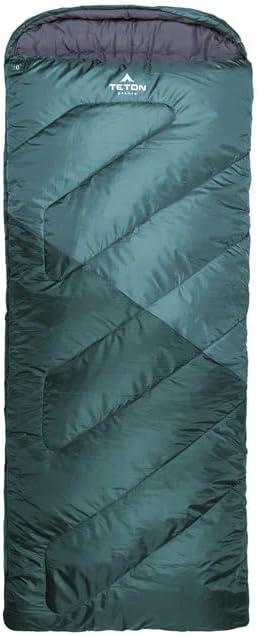 Teton Celsius Regular, -25F, 20F, 0F Degree Sleeping Bags, All Weather Bag for Adults and Kids, Camping Made Easy and Warm, Travel Sack Included (Lagoon)