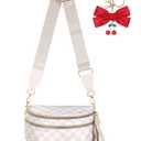 Bum Bag Crossbody Bag for Women | Spacious Bum Bags | Nylon Crossbody Fanny Packs | Purse Belt Purse for Travel Running, Fashion Holiday Gifts (Beige)