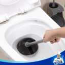 MR.SIGA Toilet Plunger and Bowl Brush Combo for Bathroom Cleaning, Gray, 1 Set (One Size)