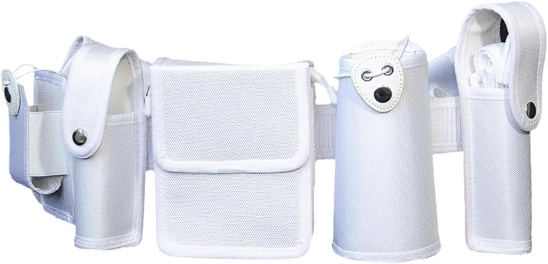 Multi-functional safety tactical modular equipment system formed law enforcement equipment belt set, tactical belt 8-in-1 (White)