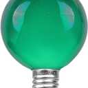 Novelty Lights 25 Pack G40 Green Outdoor Globe Bulbs, Light Bulbs Glass Incandescent Bulbs with 3000 Hour Lifespan, Globe String Lights Replacement Bulbs