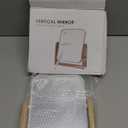 Makeup Mirror with Natural Bamboo Stand, 1X/3X Magnification Double Sided 360 Degree Swivel Magnifying Mirror,Vanity Table,Office Desk,Room Decor, Beauty Gifts(Square)