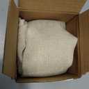 MIULEE Pack of 2 Decorative Outdoor Solid Waterproof Throw Pillow Covers Faux Linen Garden Farmhouse Cushion Cases for Patio Tent Balcony Couch Sofa 18x18 Inch Beige