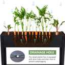 Raised Garden Bed, Elevated Planter Black Metal Plant Box with Legs Standing Garden Stand Drainage Holes Black