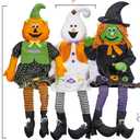 Worth Imports 60" Lifesize Porch Sitting Halloween Ghost, Witch Jack O Lantern Figures, Set of 3