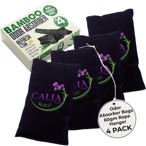 Charcoal Odor Absorber bag (4 Pack - 60 Gram with Hanger)