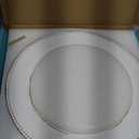 MAONAME 13" Round Charger Plates Set of 6, Antique White Plate Chargers, Plastic Charger for Dinner Plates, Beaded Table Chargers for Wedding, Party