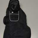 AOFITEE Small Dog Winter Coat, Waterproof Puffer Jacket With Harness Hole & Fleece Collar, Reflective Warm Snowsuit for Chihuahua, Yorkshire, Dachshund, Black S