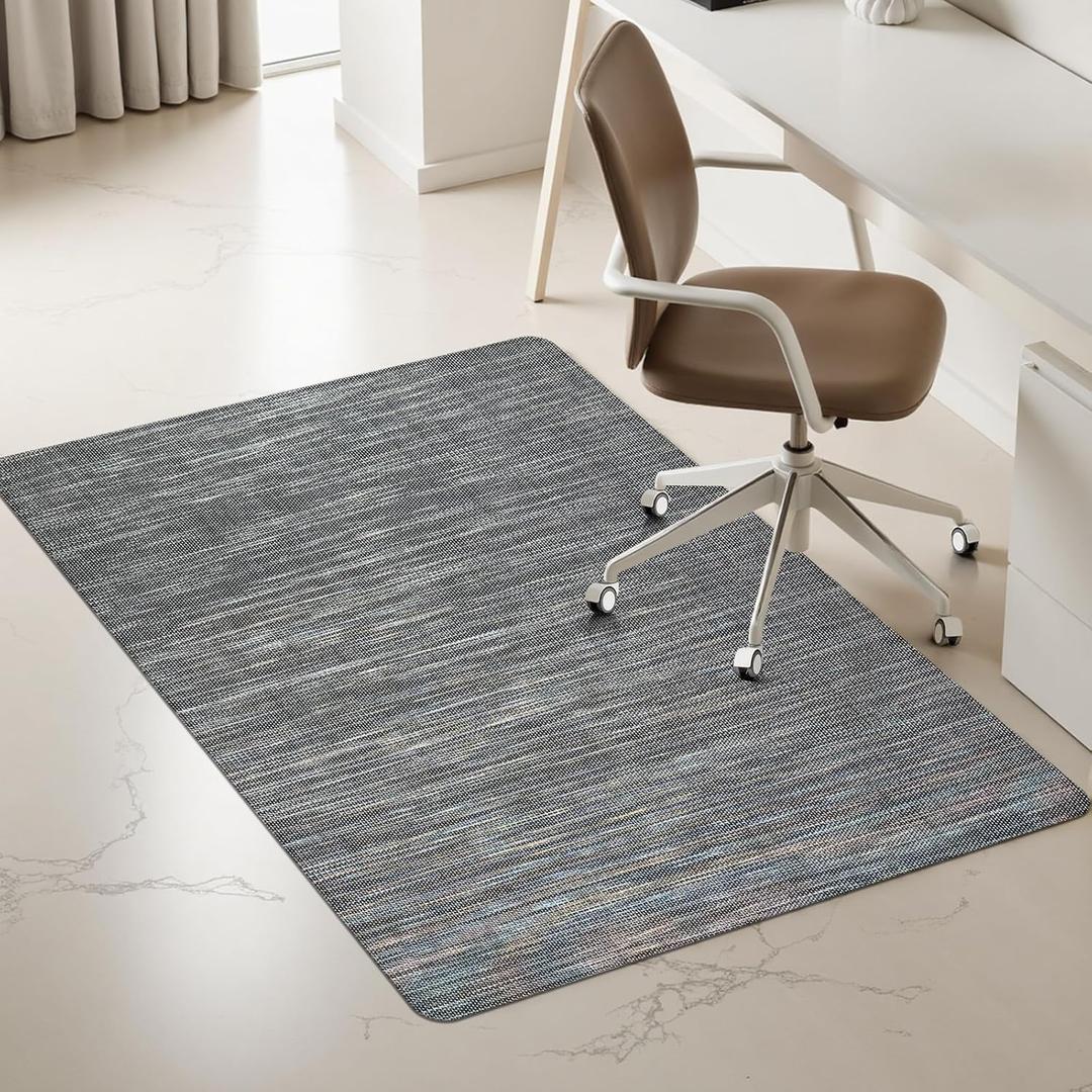 Azadx Office Chair Mat for Hardwood Floor 36" x 48" Heavy Duty Chair Mat for Hardwood Floors Slip Resistant Floor Protector for Home Office Computer Desk Chair Mat for Rolling Chairs, Dark Grey