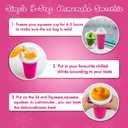Slushie Maker Cup, DIY Magic Slushy Maker Squeeze Cups, Portable Smoothie Slushy Cup for Juices, Milk and Ice Cream Make, Double Layer Squeeze Slushy Maker Cup, Birthday Gifts for Mom Dad & Friends