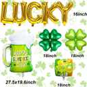3 x Gold Lucky Balloon St. Patrick's Day Balloons,12 Pcs Lucky Balloons Four Leaf Balloons for Lucky Decorations St Patricks Day Party Supplies