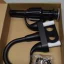 KPW Bathroom Sink Faucet 2 or 3 Hole Matte Black Centerset 4 Inch Bathroom Sink Faucet 2 Handle Plating Over ABS Plastic Non-Metallic Lavatory Bathroom Faucet with Pop up Drain Water Supply Hoses