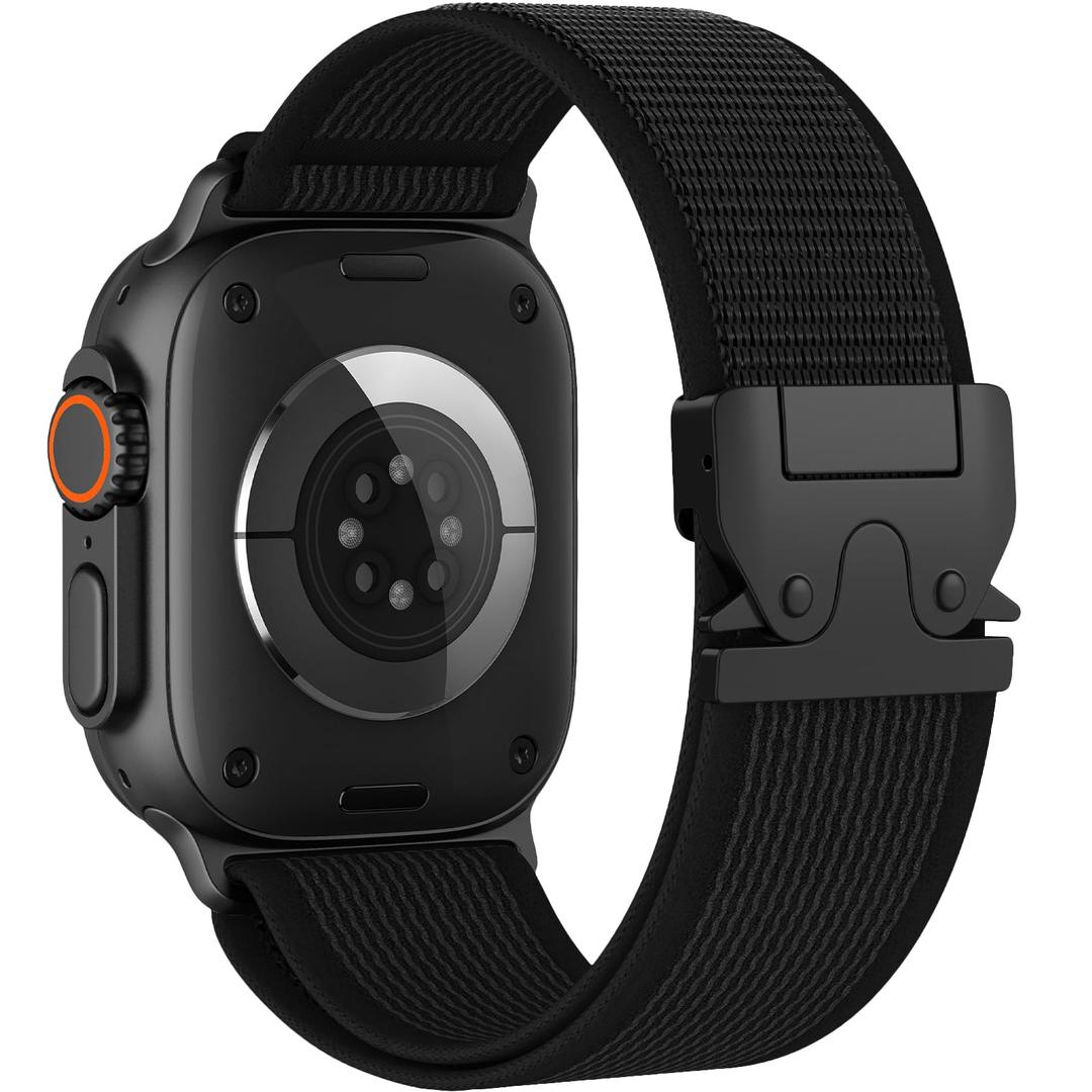 Trail Loop Band for Apple Watch Ultra 3/2/1 Bands 49mm 46mm 45mm 44mm 42mm 41mm 40mm 38mm Men Women, Adjustable Parachute Buckle Elastic Nylon Sport Strap for iWatch Series 11 10 9 8 SE 7 6 5 4 3